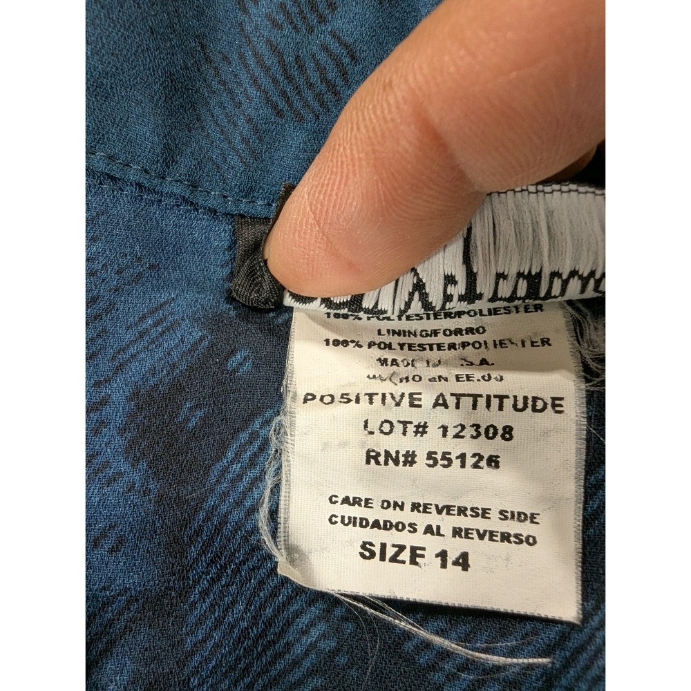 Positive Attitude Blue Floral Lightweight Jacket Womens Size‎ 14 - Picture 7 of 10